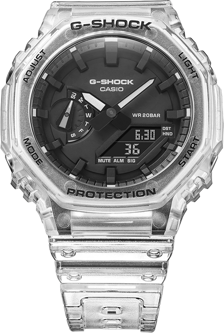 G-Shock GA2100SKE-7A Digital Analog Clear Resin Strap Men Watches - Lexor Miami