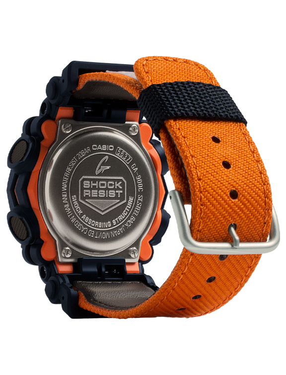 G-Shock GA900C-1A4 Analog Digital Orange Cloth Strap Men Watches - Lexor Miami