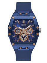 Guess GW0203G7 Phoenix Multifunctional Blue Silicone Strap Unisex Watches - Lexor Miami