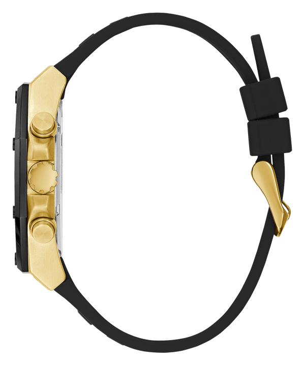 Guess W0263G1 Gold Tone Case Black Silicone Watch Men - Lexor Miami