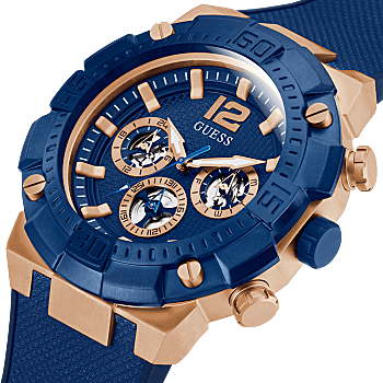 Guess GW0264G4 Blue Silicone Strap Men Watches - Lexor Miami