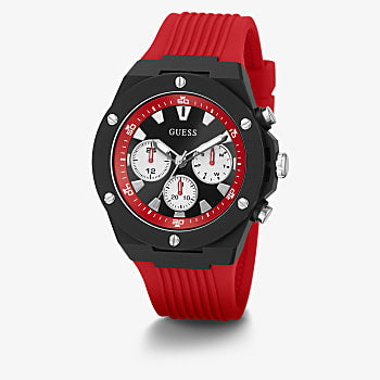 Guess GW0268G2 Red Silicone Strap Men Watches - Lexor Miami