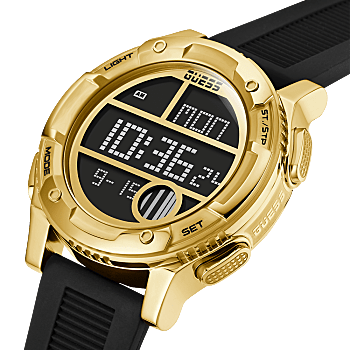 Guess GW0272G2 Black Silicone Strap Unisex Watches - Lexor Miami