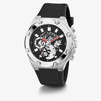Guess GW0334G1 Black Silicone Strap Men Watches - Lexor Miami