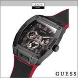 Guess GW0202G7 BLACK CASE 2-TONE GENUINE LEATHER/SILICONE WATCH