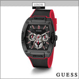 Guess GW0202G7 BLACK CASE 2-TONE GENUINE LEATHER/SILICONE WATCH