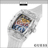 Reloj Guess GW0499G3 PHOENIX CLEAR CASE SILICONA TRANSPARENTE para hombre