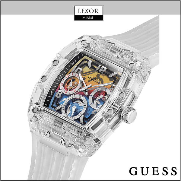 Guess GW0499G3 PHOENIX CLEAR CASE CLEAR SILICONE Man Watch