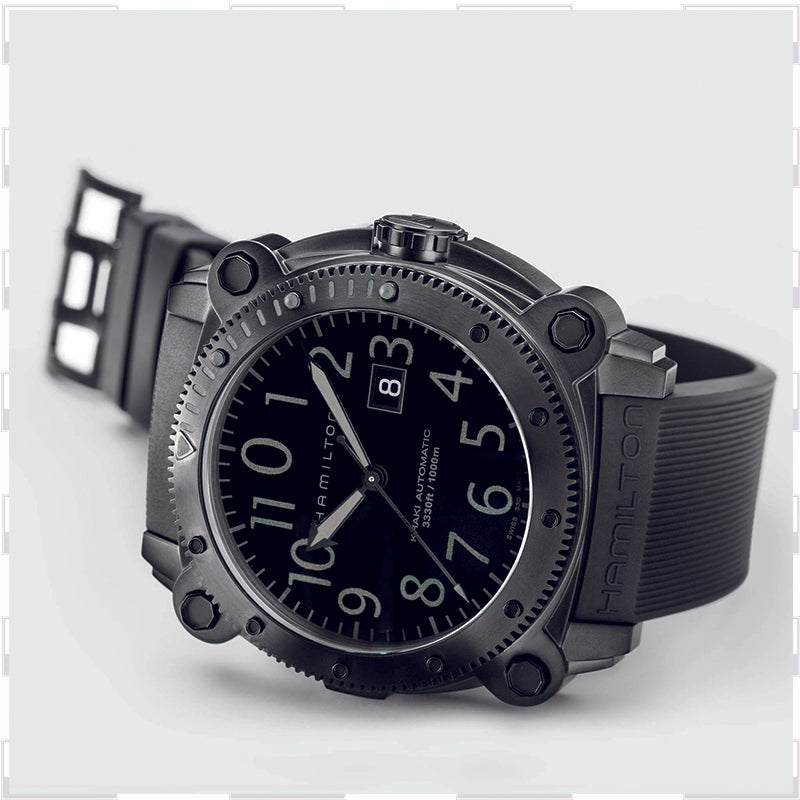Hamilton H78585333 Khaki Navy Belowzero 1000m Automatic Black Men Watches