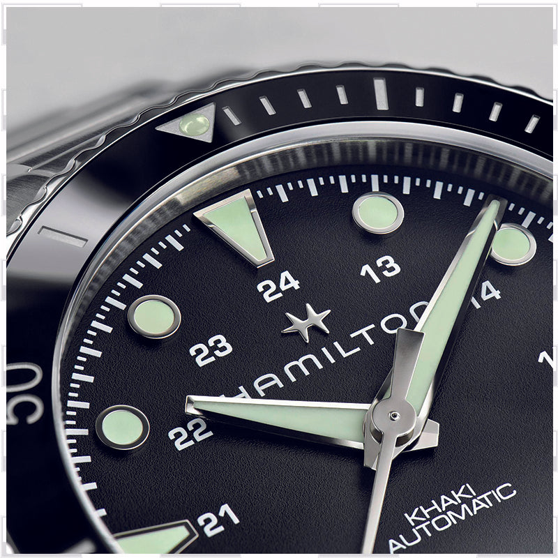 Hamilton H82515130 Khaki Scuba 43mm Black Ceramic Bracelet Men Watch