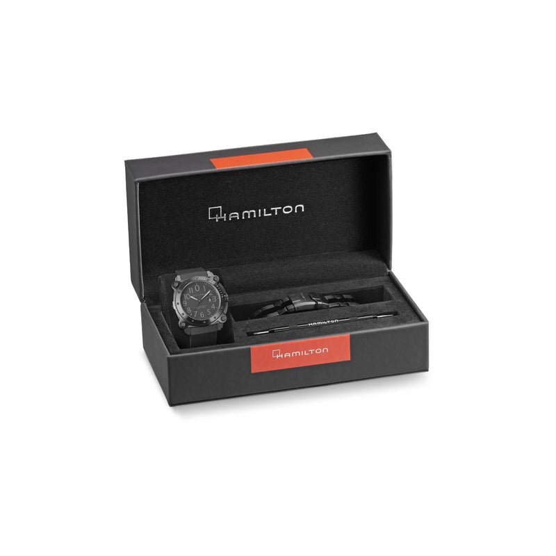 Hamilton H78585333 Khaki Navy Belowzero 1000m Automatic Black Men Watches - Lexor Miami
