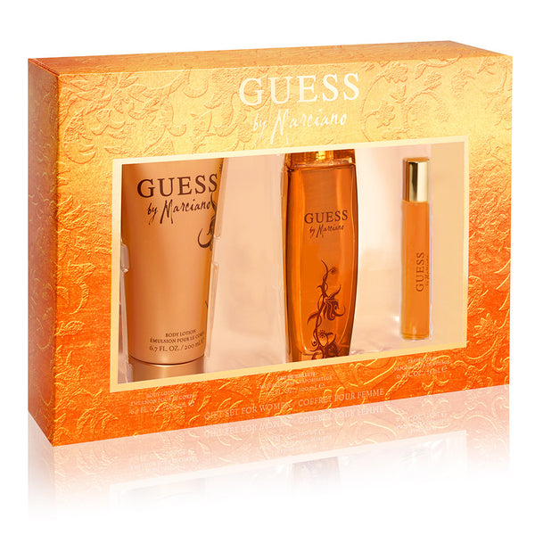 Guess Marciano 3.4 EDP, 6.7 Body Lotion, 0.5 Travel Spray 3 pc Women Perfume Set - Lexor Miami