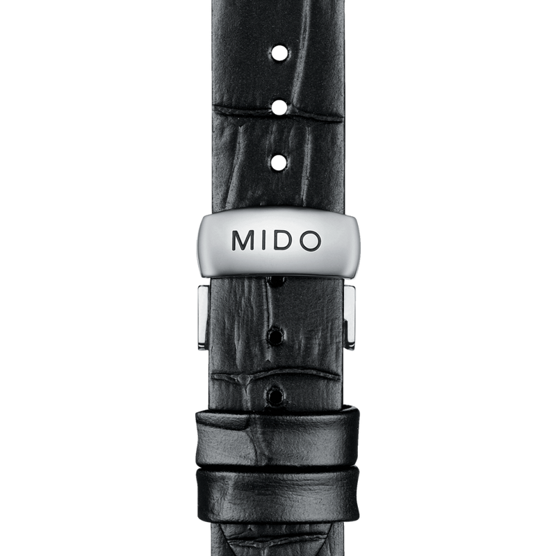 Mido M0243071604600 Belluna Royal Lady Black Leather Strap Women Watches - Lexor Miami