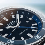 Mido M0266291705100 OceanStar GMT Blue Silicone Strap Men Watches - Lexor Miami