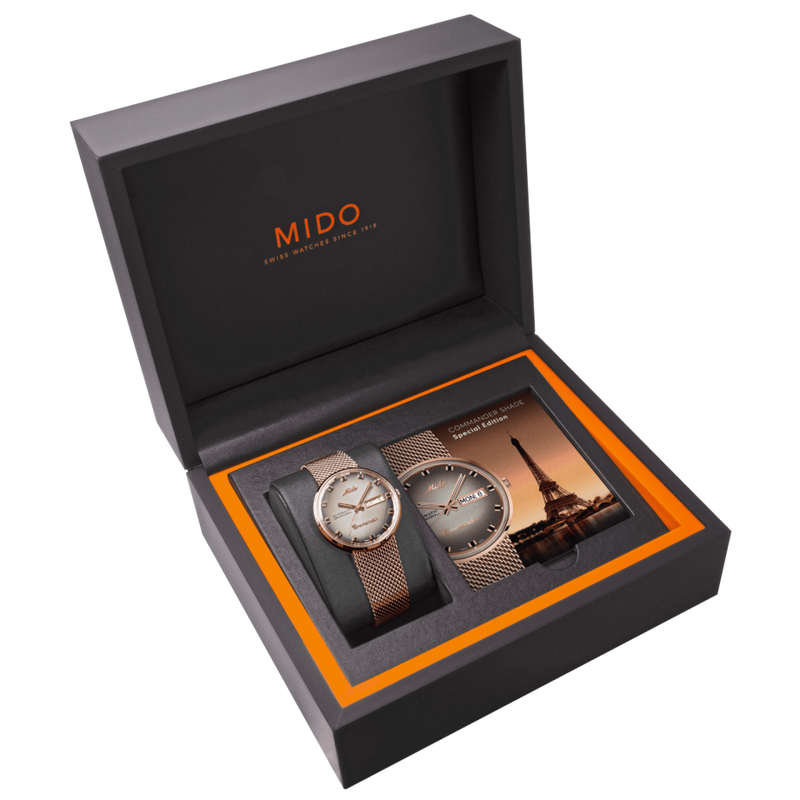 Mido M842932311 Commander Shade Special Edition Gold Stainless Steel Strap Unisex Watches - Lexor Miami