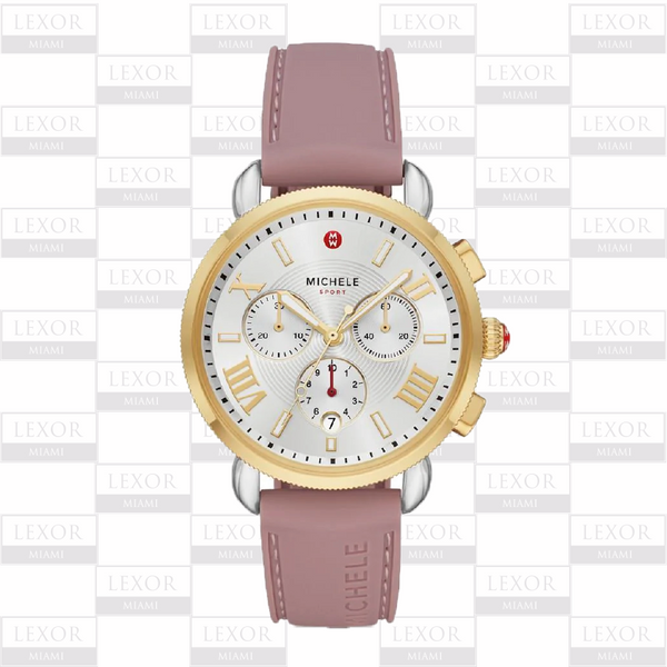 Michele MWW01P000002 Pink Silicone Strap Women Watches