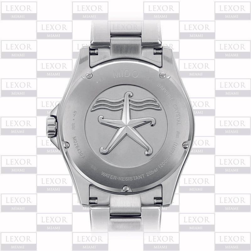 Reloj de pulsera automático Mido M026.430.11.051.00 Ocean Star, pulsera plateada de 42,5 mm, reloj para hombre Lexor Miami