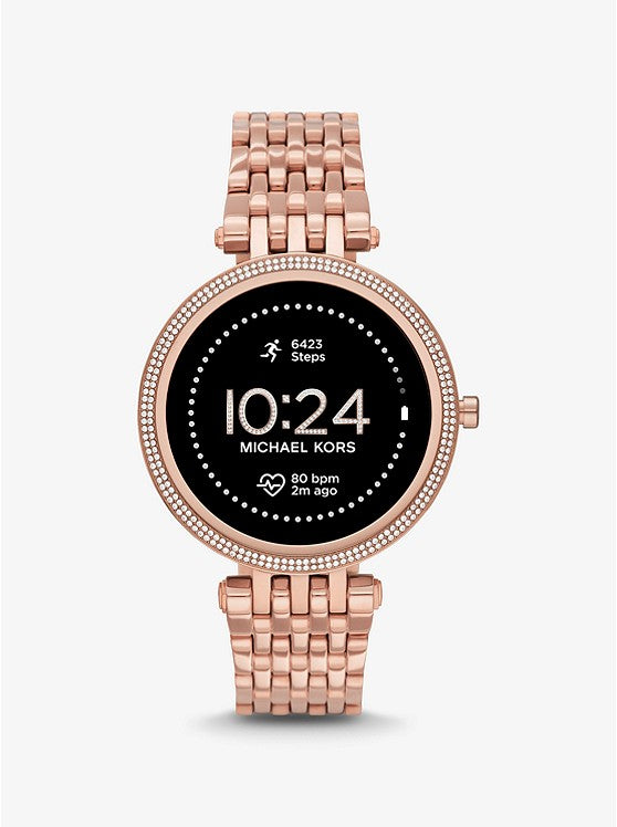 Michael Kors MKT5128V Gen 5E Darci Pave Rose Gold Stainless Steel Women Smart Watches - Lexor Miami