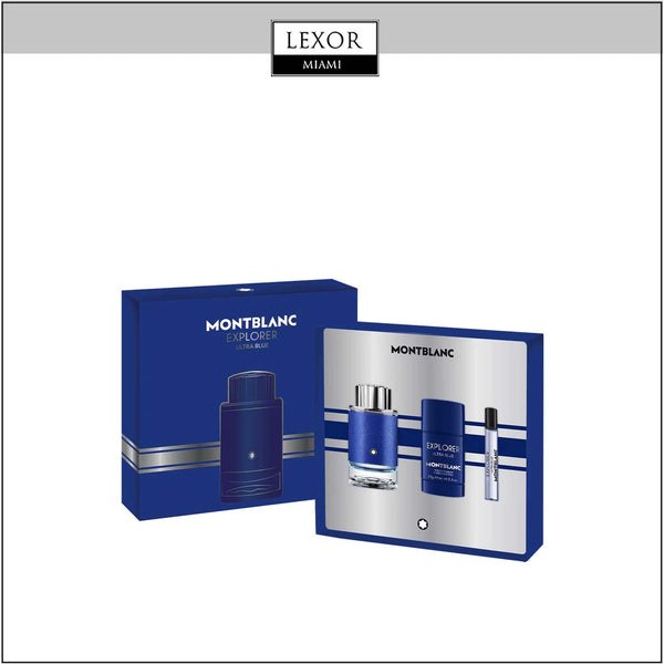 Mont Blanc Explorer Ultra Blue 3.3oz EDP Men Set