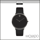 Movado 0607391 Modern 47 Black Leather Strap Men Watches