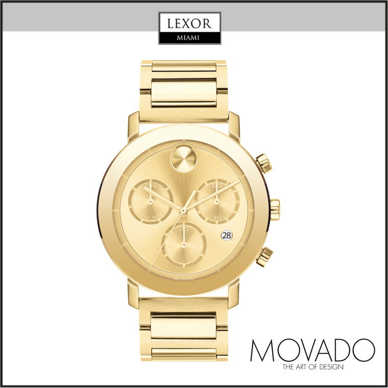 Movado 3600682 Bold Evolution Gold Stainless Steel Strap Men Watches