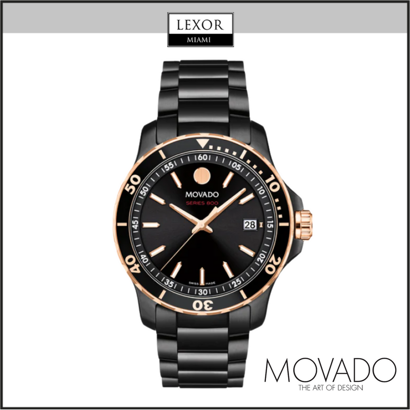 Movado SE800-ME-BPVD-ROU-BLK-B-BPVD Series 800 Unisex Watches