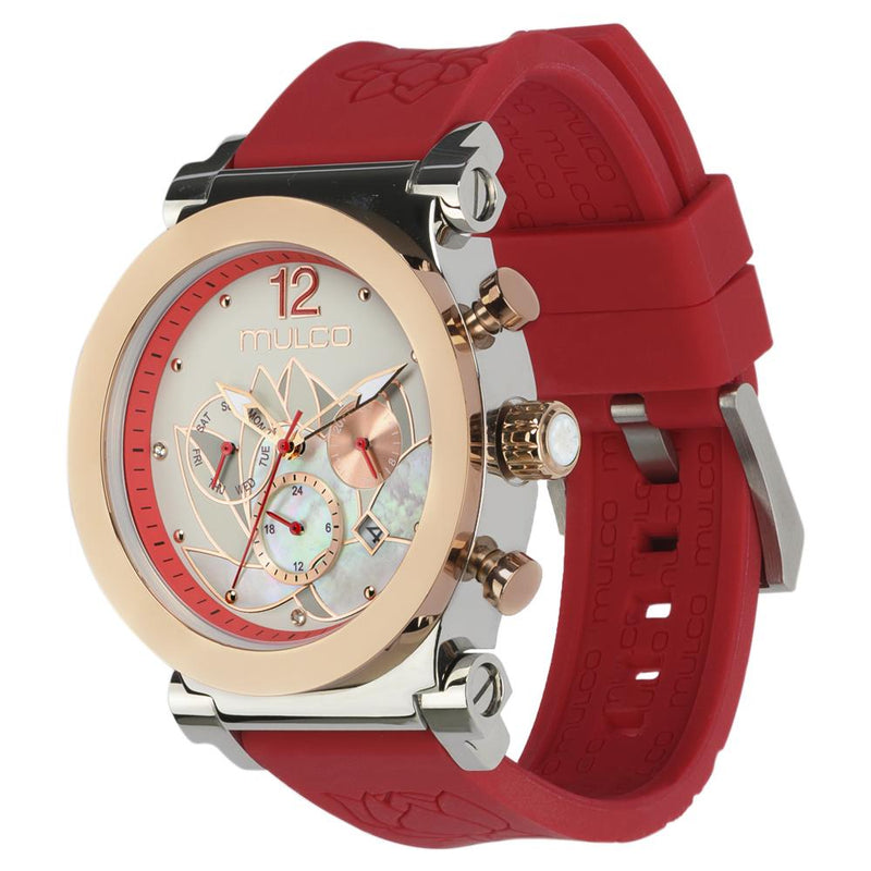 Mulco MW3 19001 061 La Fleur Lotus Red Silicone Strap Women Watches - Lexor Miami
