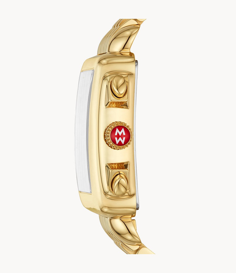 Michele MWW06A000780 Deco 18k Gold Diamond Dial Watch
