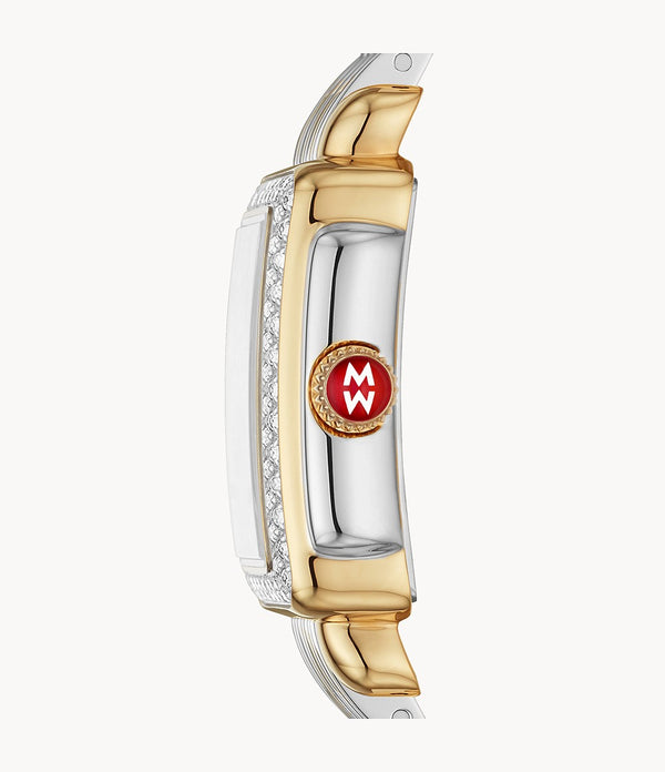 Michele MWW06D000163 Deco Madison Mini Stainless Diamond 2 Tone Stainless Steel Strap Women Watches - Lexor Miami
