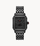 Michele MWW06T000215 Deco Madison Noir Diamond Stainless Steel Strap Women Watches - Lexor Miami