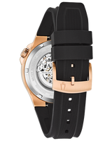 Bulova 98A177 Maquina Automatic Black Silicone Strap Men Watches - Lexor Miami