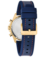 Bulova 97B168 Blue Marine Star Leather Chronograph Watch - Lexor Miami