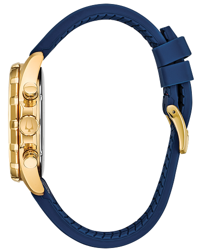 Bulova 97B168 Blue Marine Star Leather Chronograph Watch