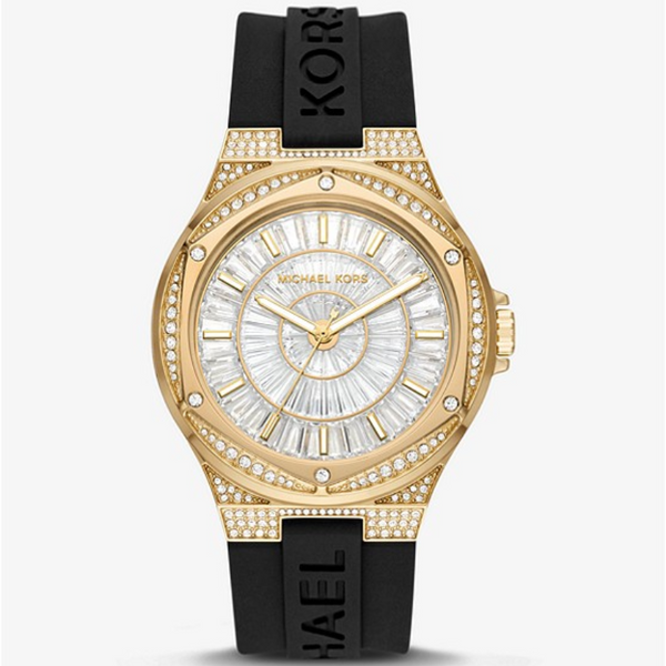Michael Kors MK7247 Oversized Gold-Tone and Silicone Watch Watches