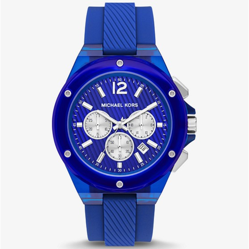 Michael Kors MK8958 Oversized Lennox Blue-Tone Silicone Watches
