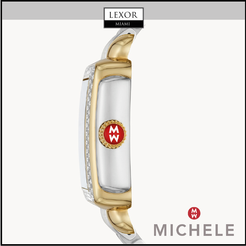 Michele Deco Madison Two-Tone 18k Gold Plated Diamond Women Watches