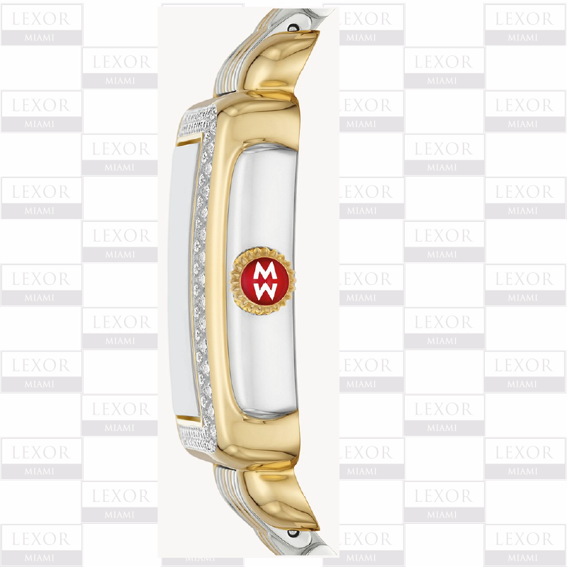 Michele MWW06V000125 Deco Mid Two-Tone Diamond Stainless Steel Watch