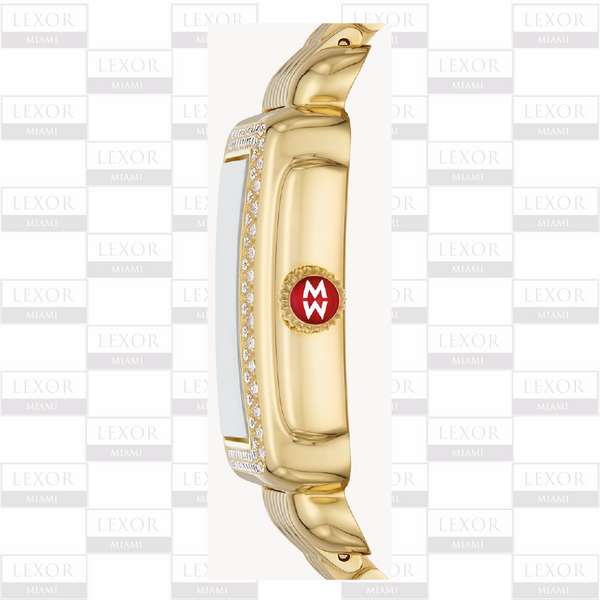 Reloj Michele MWW06V000126 Deco Mid Gold con diamantes en acero inoxidable