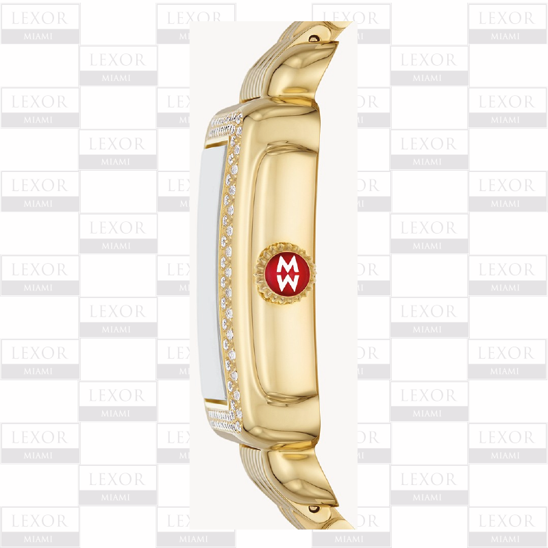 Reloj Michele MWW06V000126 Deco Mid Gold con diamantes en acero inoxidable