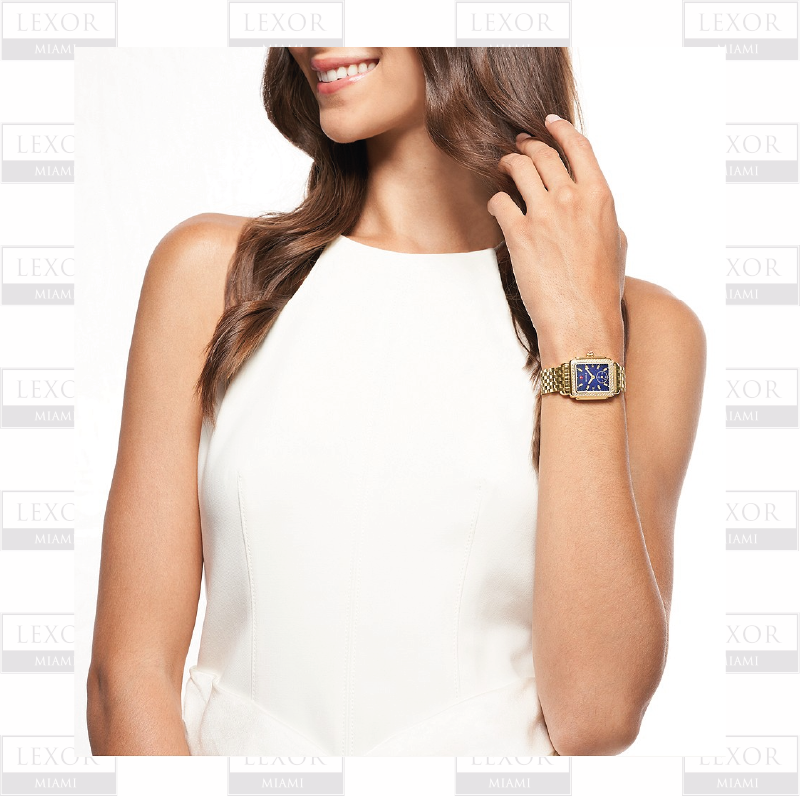 Reloj Michele MWW06V000126 Deco Mid Gold con diamantes en acero inoxidable