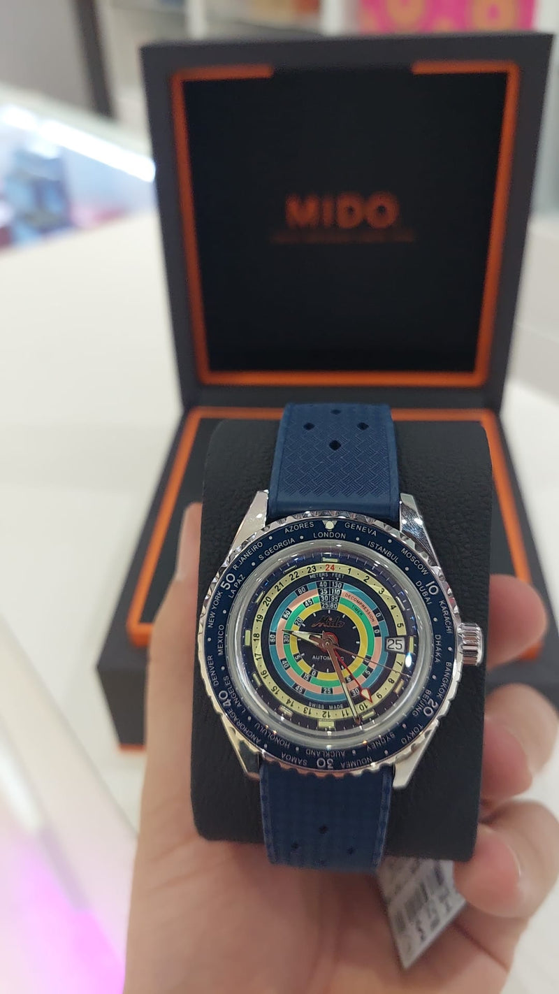 Mido Watch SPECIAL EDITION OCEAN STAR DECOMPRESSION WORLDTIMER M026.829.17.041.00 Men  (1 EXTRA STRAP)