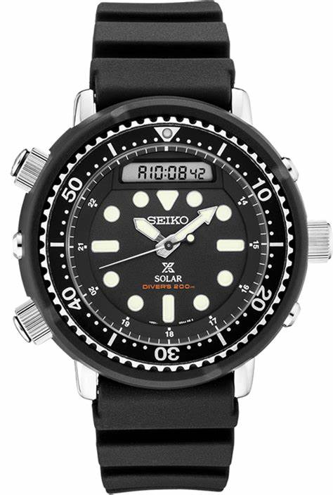 Seiko SNJ025 Prospex Black Silicone Strap Men Watches - Lexor Miami