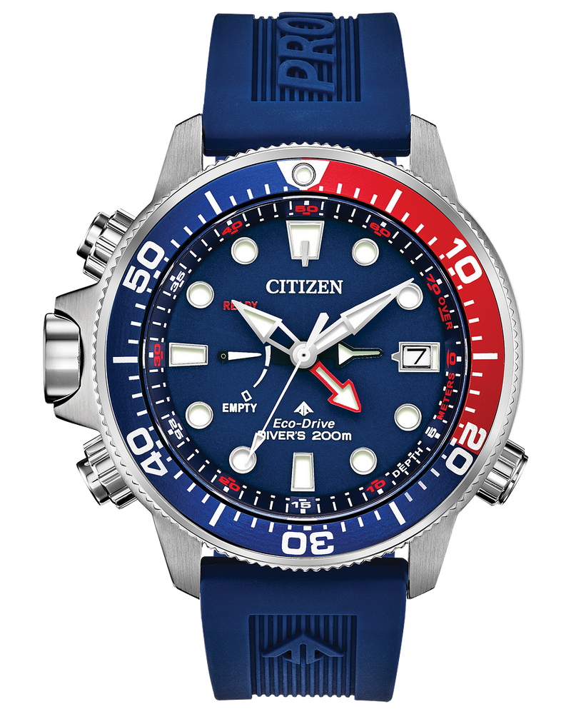 Citizen BN2038-01L ProMaster Aqualand Eco-Drive Blue Silicone Strap Men Watches - Lexor Miami