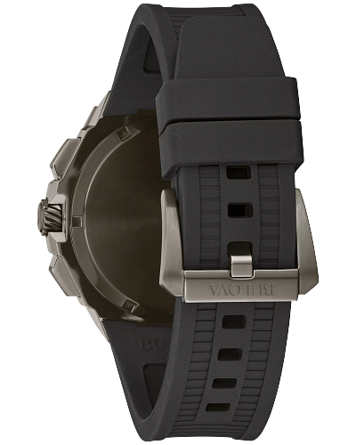 Bulova 98B358 Precisionist Chronograph Stainless Steel Black Strap Men Watches - Lexor Miami