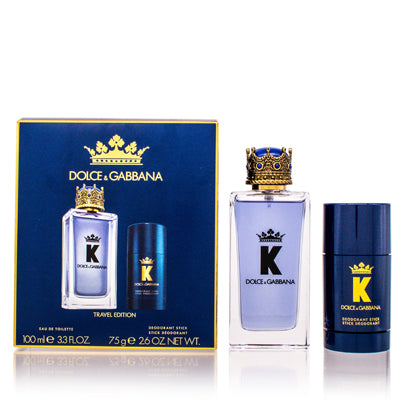 Dolce & Gabbana King 3.4 EDT + 2.5 Deodorant Stick Men Travel Set - Lexor Miami