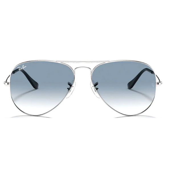 Ray-Ban 0RB3025 003/3F62 AVIATOR LARGE METAL SILVER W/ CLEAR GRADIENT BLUE Unisex Sunglasses