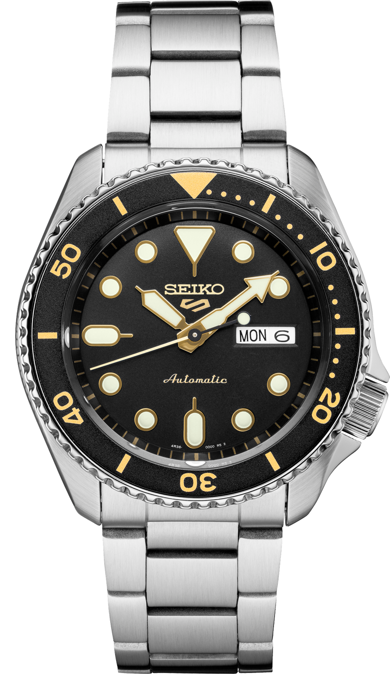 Seiko SRPD57 5 Sports 24-Jewel Automatic Watch - Stainless/Gold Men Watches Lexor Miami - Lexor Miami
