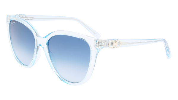 Salvatore Ferragamo SF1056S-456 / ÓCULOS DE SOL AZUIS TRANSPARENTES