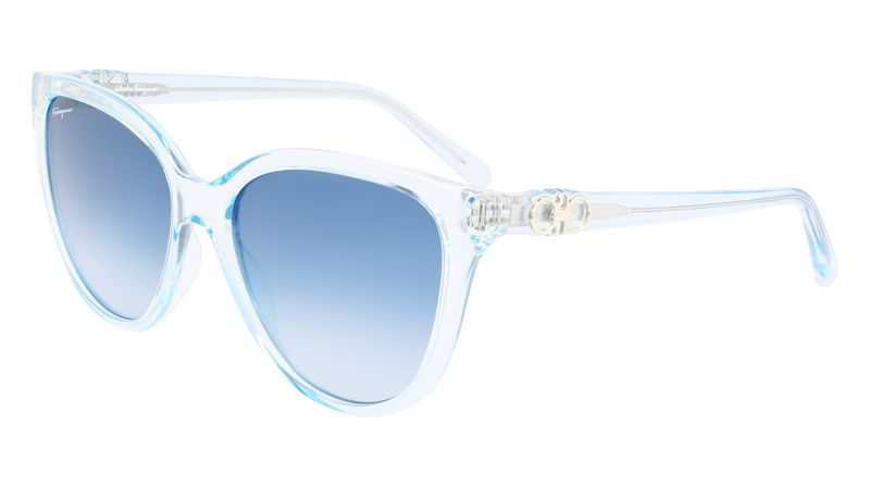 GAFAS DE SOL AZULES TRANSPARENTES SF1056S-456 / Salvatore Ferragamo