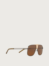 Salvatore Ferragamo SF292S-027 / DARK RUTHENIUM/HONEY METAL SUNGLASSES
